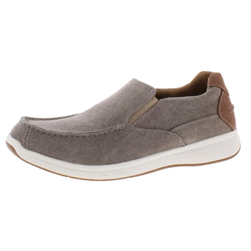 Major Savings Great Lakes Mens Leather Canvas Slip-On Shoes