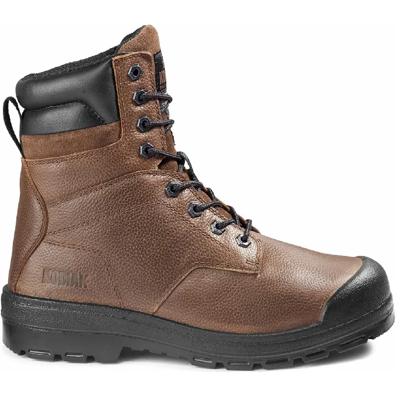 Savings Soar This Weekend Kodiak Men's Greb 8" ST 200G Slip Resist Safety Work Boot -Brown- 4TH3BN