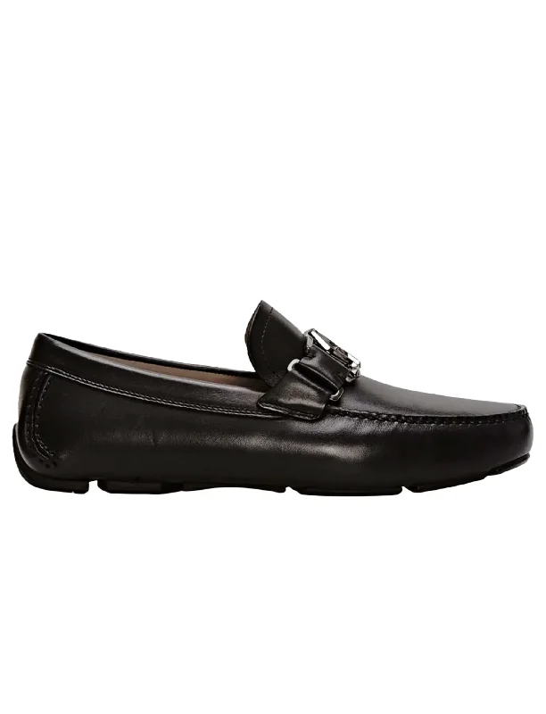 Value Deals Salvatore Ferragamo Leather Ornament Driver Loafers