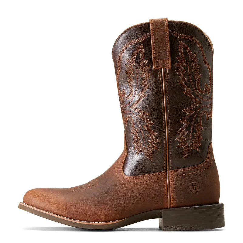 Deal Zone 'Ariat' Men's 11" Sport Stratten Western Round Toe - Sorrel Crunch / Bitter Brown Deal Zone 'Ariat' Men's 11" Sport Stratten Western Round Toe - Sorrel Crunch / Bitter Brown