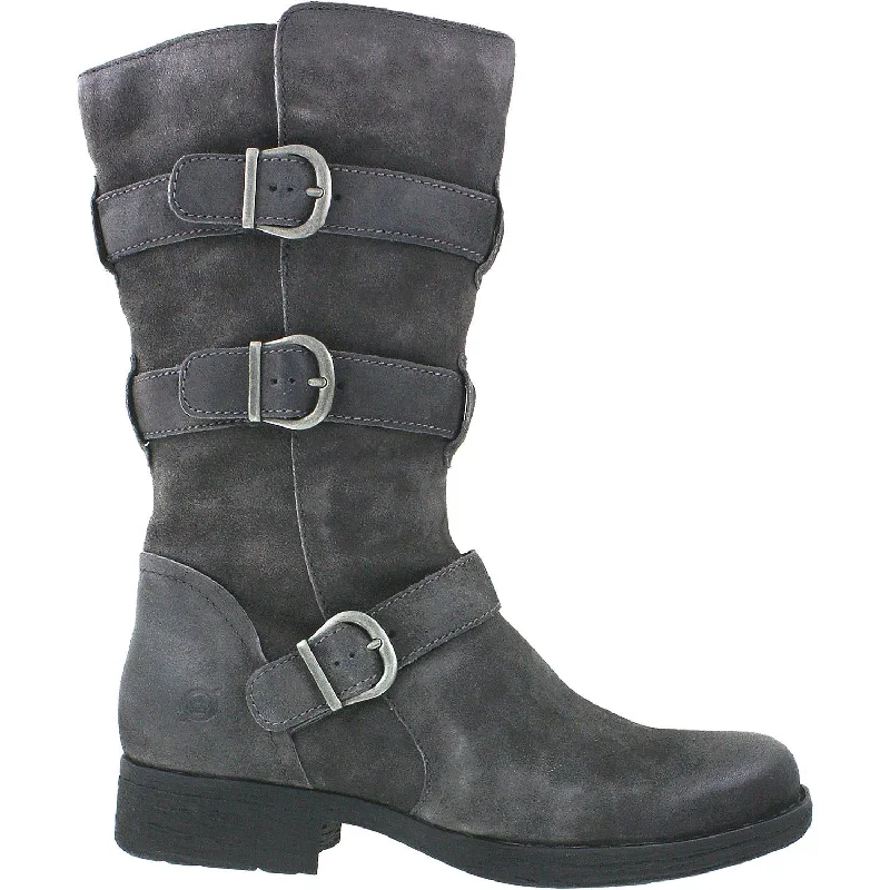 Price Fest Women's Born Ivy Dark Grey Distressed Suede