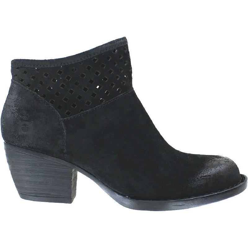 Super Sale Women's Born Winema Black Distressed Suede