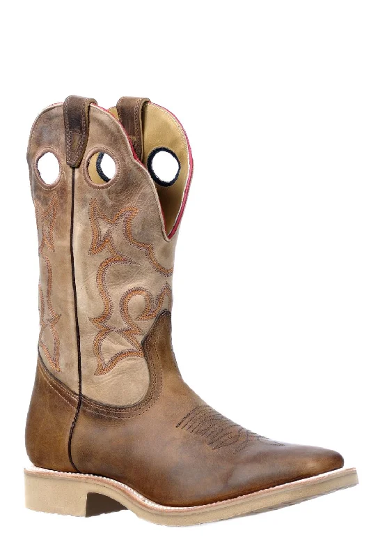 This Weekend's Hottest Deals Are Live 'Boulet' Men's 12" Western Wide Square Toe - HillBilly Golden / Rustico Tang