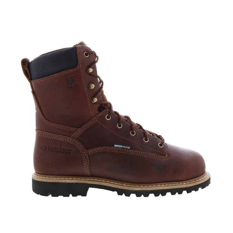 Deep Discounts Carolina Grind Internal Composite Toe Metguard 8" Mens Brown Work Boots