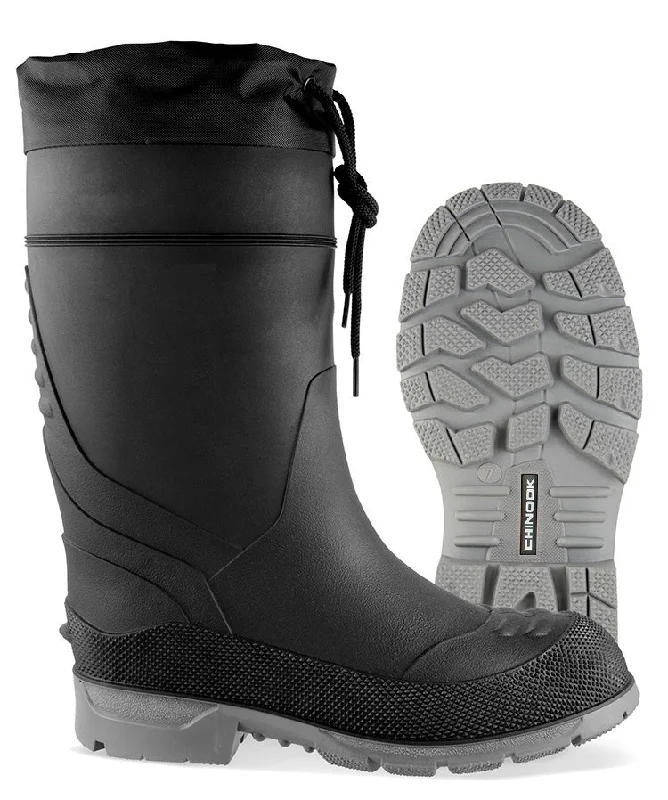 Crazy Savings 'Chinook' Men's 14" Badaxe WP Injection Rubber Boot - Black
