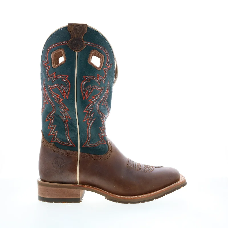 Crazy Deals Double H Elliot Square Toe Roper 12" Mens Brown Wide Cowboy Western Boots
