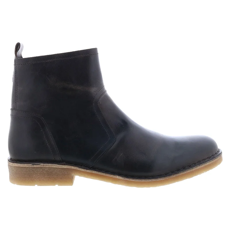 Price Break Fly London Riky RIKY039FLY-001 Mens Black Leather Slip On Casual Dress Boots