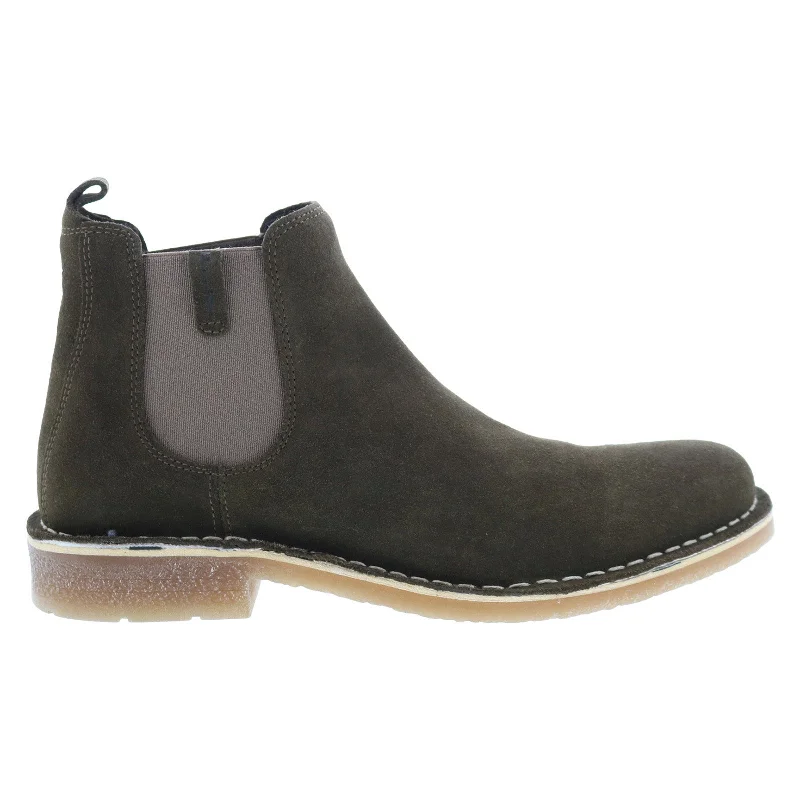 Act Fast Fly London Roni RONI040FLY-004 Mens Green Suede Slip On Chelsea Boots