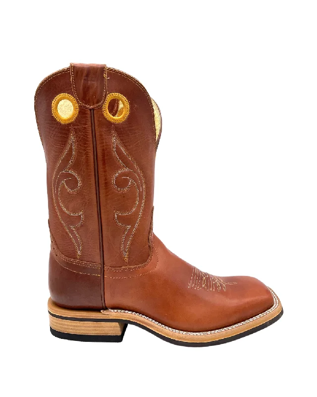 Price Smash 'Hondo Boots' Men's 11" Western Square Toe - Maple Crazy Horse