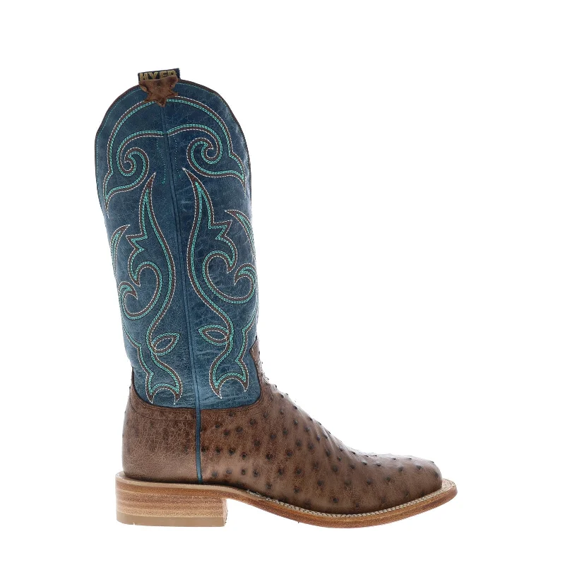 Your Exclusive Discount Awaits Hyer Jetmore 13" HM11008 Mens Brown Ostrich Leather Western Cowboy Boots