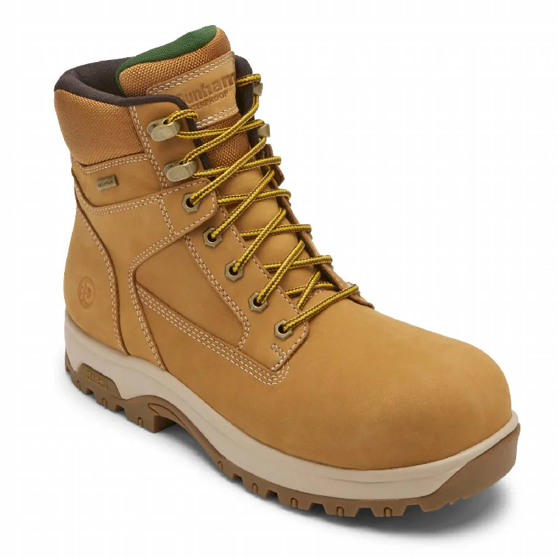 Buy More, Save More Men's 8000Works 6" Waterproof Safety Plain Toe Boot - Medium Width In Wheat