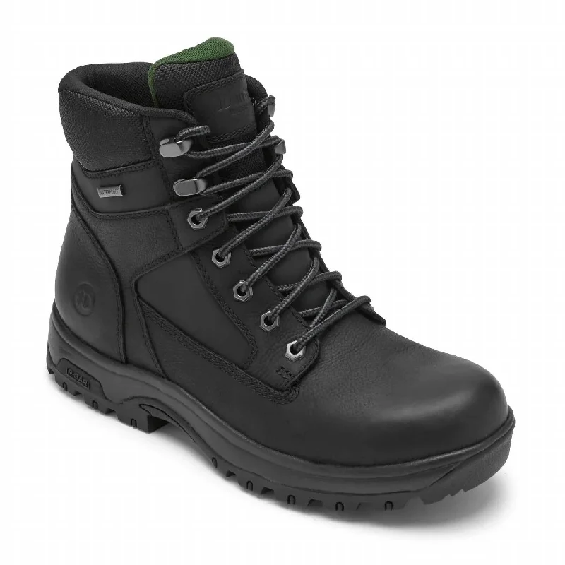 Amazing Value Men's 8000Works Waterproof 6" Plain Toe Boot - Medium Width In Black