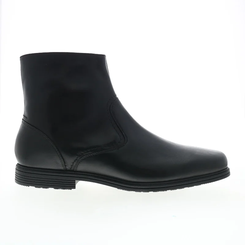 Lowest Price Rockport Taylor Zip Boot CI2625 Mens Black Wide Leather Casual Dress Boots