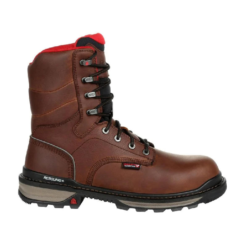 Lowest Price 'Rocky' Men's 8" Rams Horn EH WP Comp Toe - Dark Brown