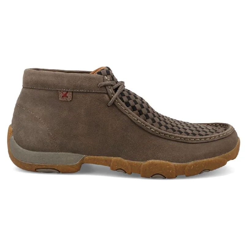Weekend Bargains to Celebrate 'Twisted' Men's Chukka Driving Moc - Taupe Grey / Black